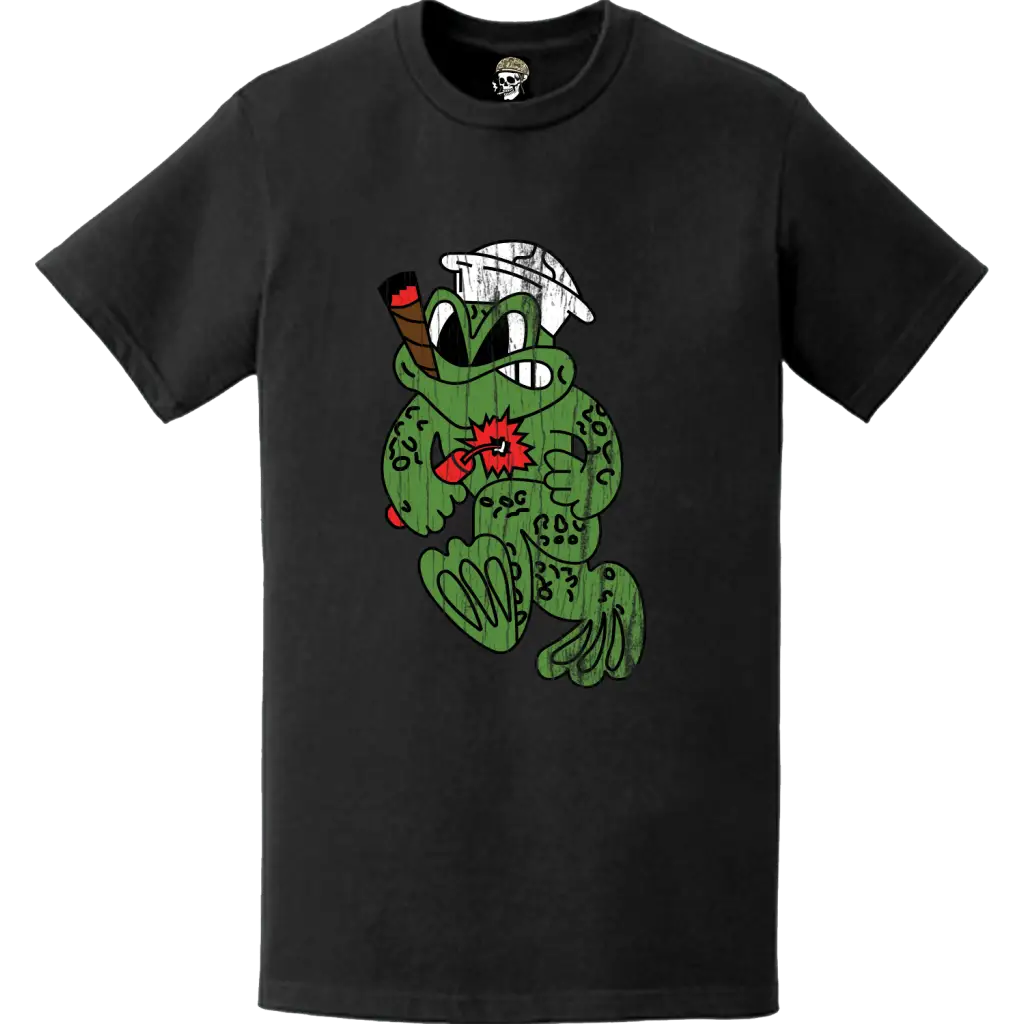 Distressed Freddy the Frog U.S. Navy UDT Logo Emblem T-Shirt Tactically Acquired   