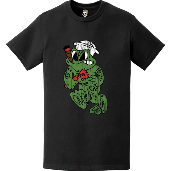 Distressed Freddy the Frog U.S. Navy UDT Logo Emblem T-Shirt Tactically Acquired   