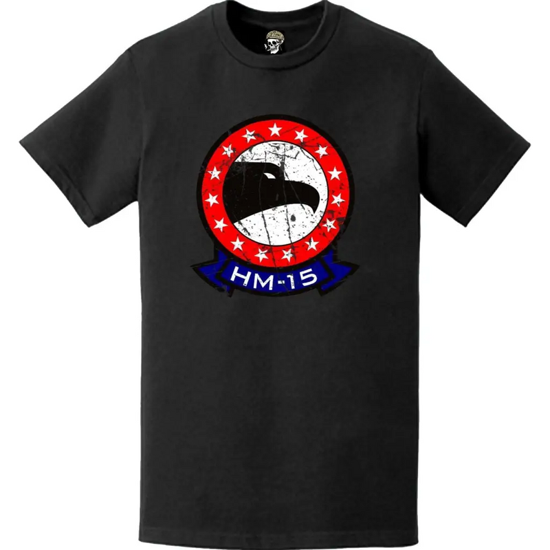 Distressed HM-15 "Blackhawks" Logo T-Shirt