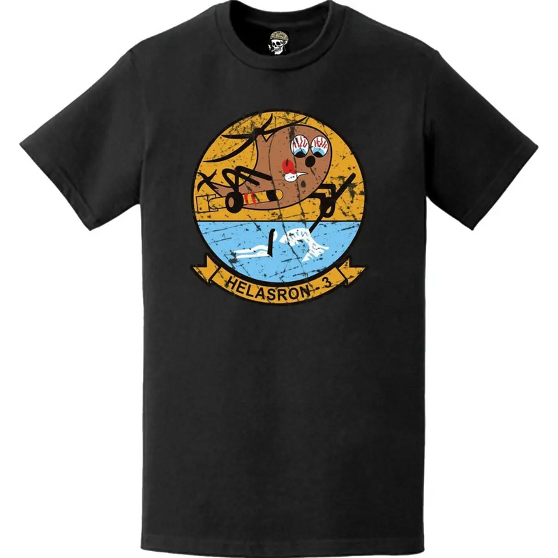 Distressed HS-3 (HELASRON 3) "Tridents" Logo T-Shirt