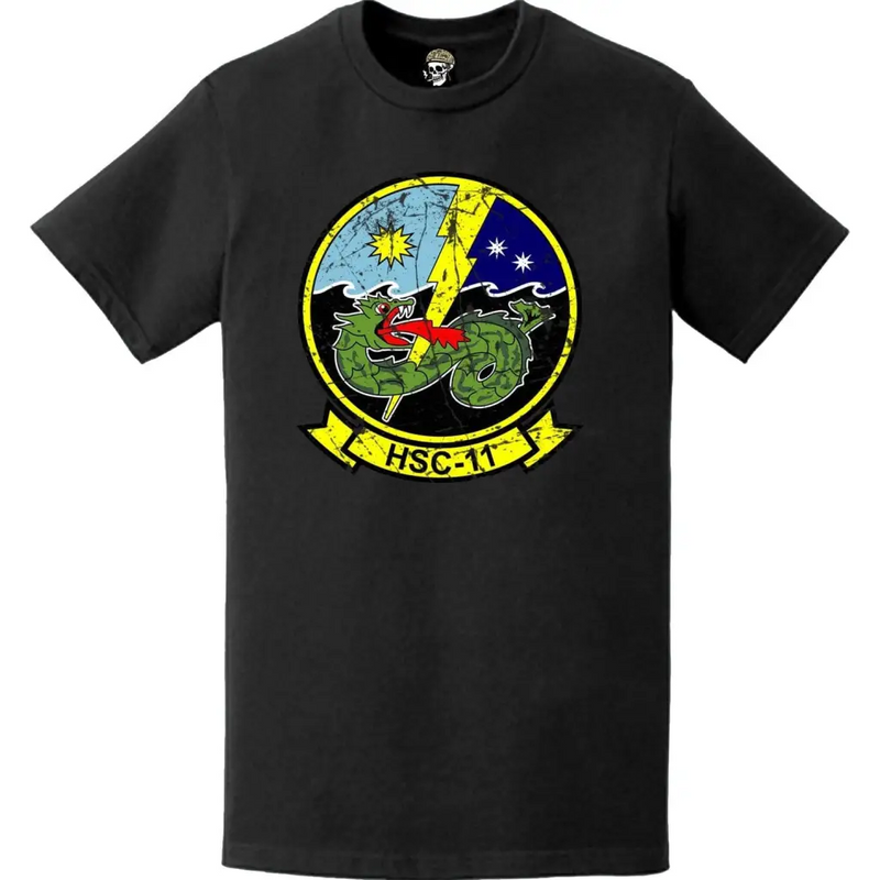 ディストレスト HSC-11 "ドラゴン・スレイヤーズ" エンブレムロゴ Tシャツ