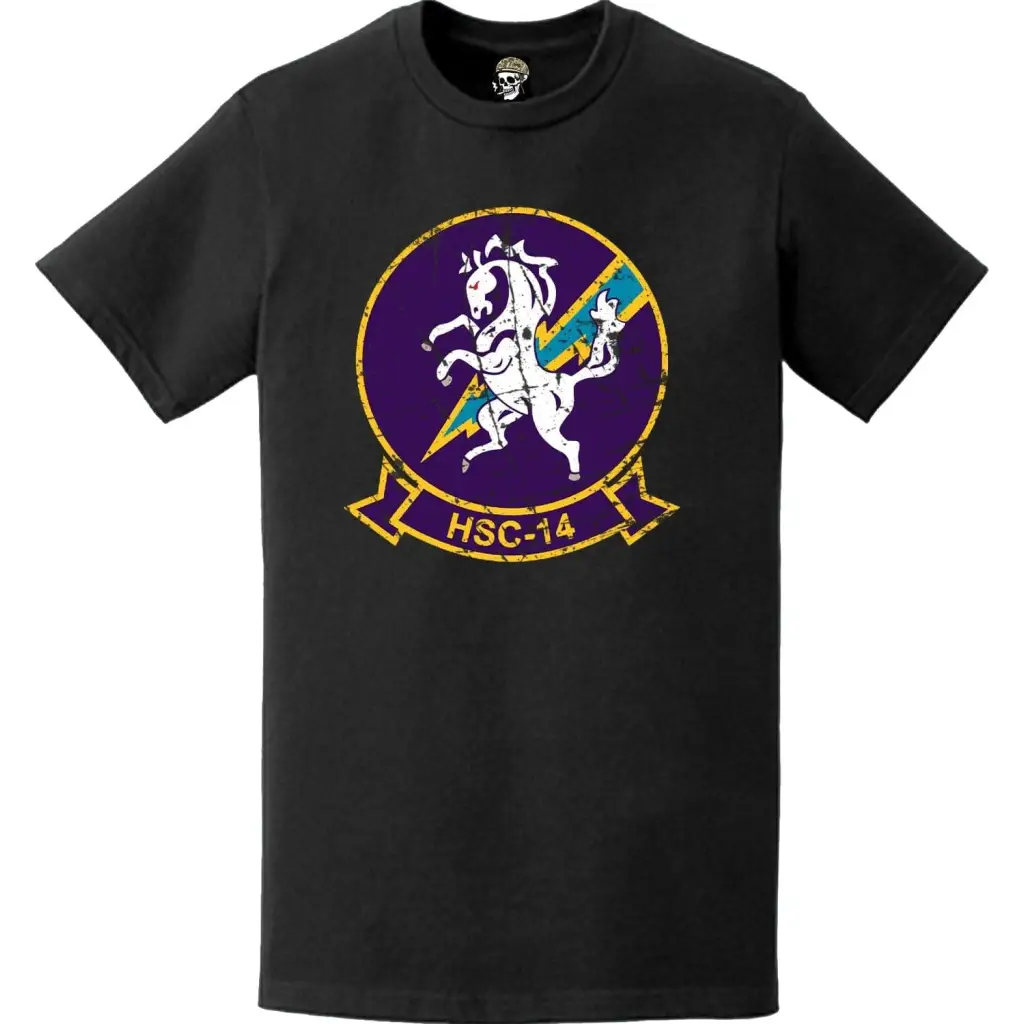 Distressed HSC-14 "Chargers" Emblem Logo T-Shirt Tactically Acquired   