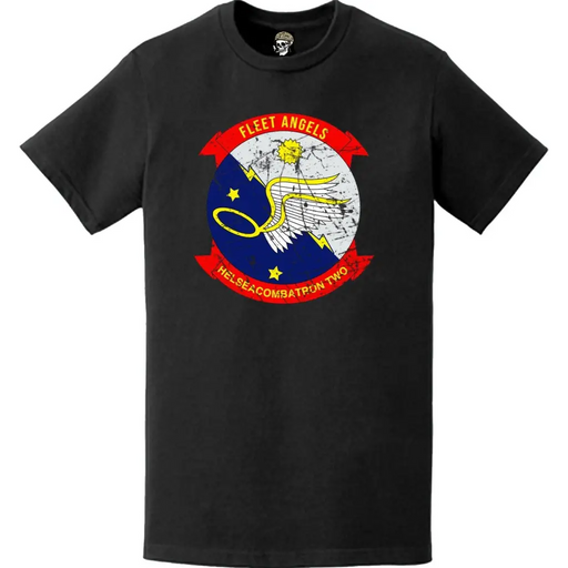Distressed HSC-2 "Fleet Angels" Emblem Logo T-Shirt Tactically Acquired   