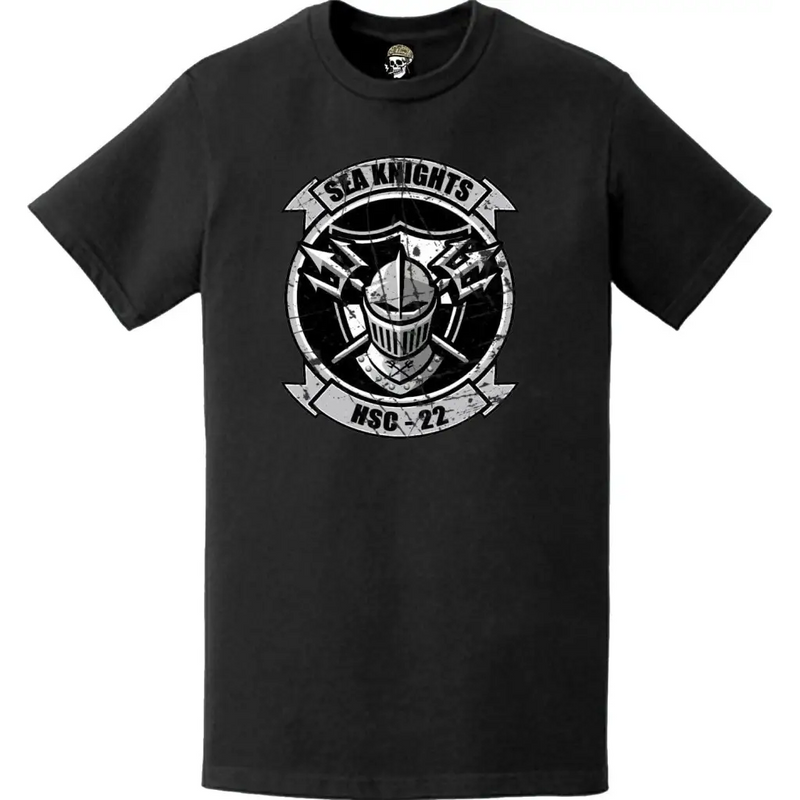 かすれたHSC-22「シーナイツ」エンブレムロゴTシャツ