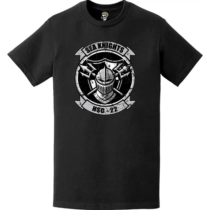 Distressed HSC-22 "Sea Knights" Emblem Logo T-Shirt Tactically Acquired   