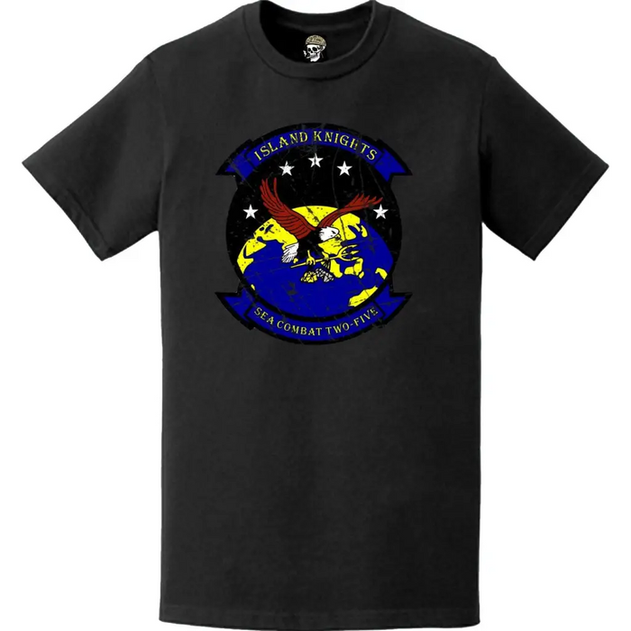 Distressed HSC-25 "Island Knights" Emblem Logo T-Shirt Tactically Acquired   