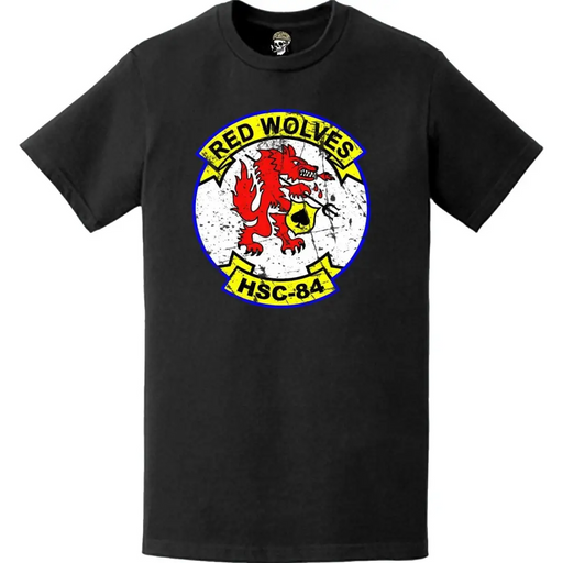 Distressed HSC-84 "Red Wolves" Emblem Logo T-Shirt Tactically Acquired   