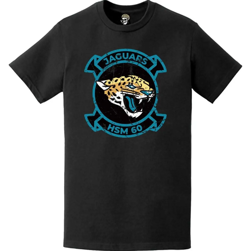 Distressed HSM-60 "Jaguars" Logo Emblem Crest Insignia T-Shirt