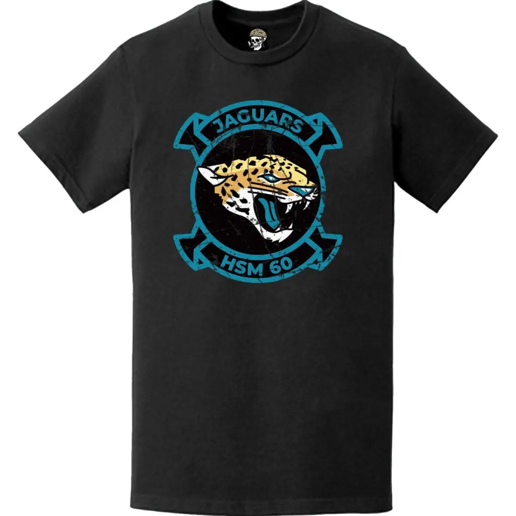 Distressed HSM-60 "Jaguars" Logo Emblem Crest Insignia T-Shirt Tactically Acquired   