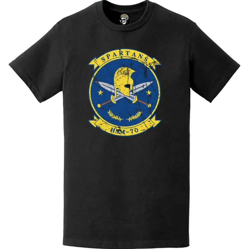 Distressed HSM-70 "Spartans" Logo Emblem Crest Insignia T-Shirt