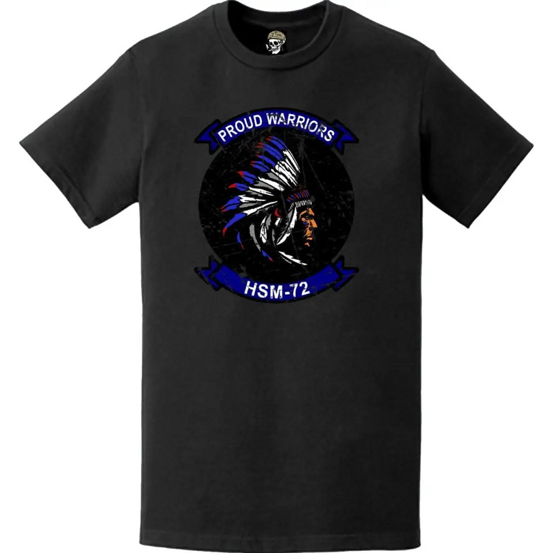 Distressed HSM-72 "Proud Warriors" Logo Emblem T-Shirt
