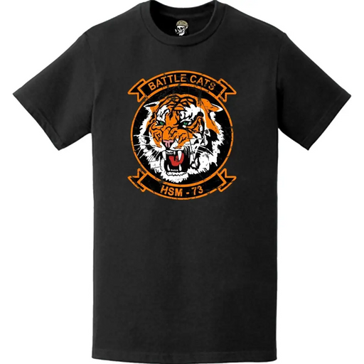 Distressed HSM-73 "Battle Cats"  Logo Emblem Crest Insignia T-Shirt Tactically Acquired   