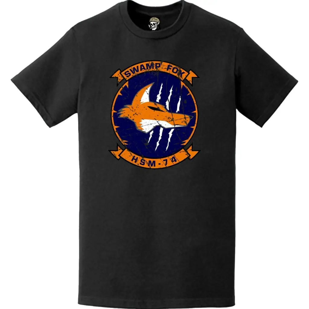 Distressed HSM-74 "Swamp Fox" Logo Emblem T-Shirt Tactically Acquired   