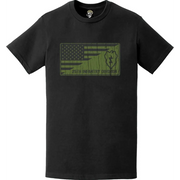 Distressed Military Green 25th Infantry Division (25th ID) American Flag T-Shirt Tactically Acquired   