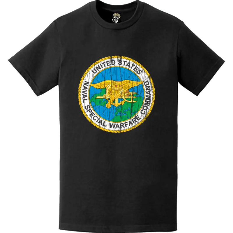 「ディストレスト」海軍特殊戦コマンド（NSWC）ロゴエンブレムTシャツ