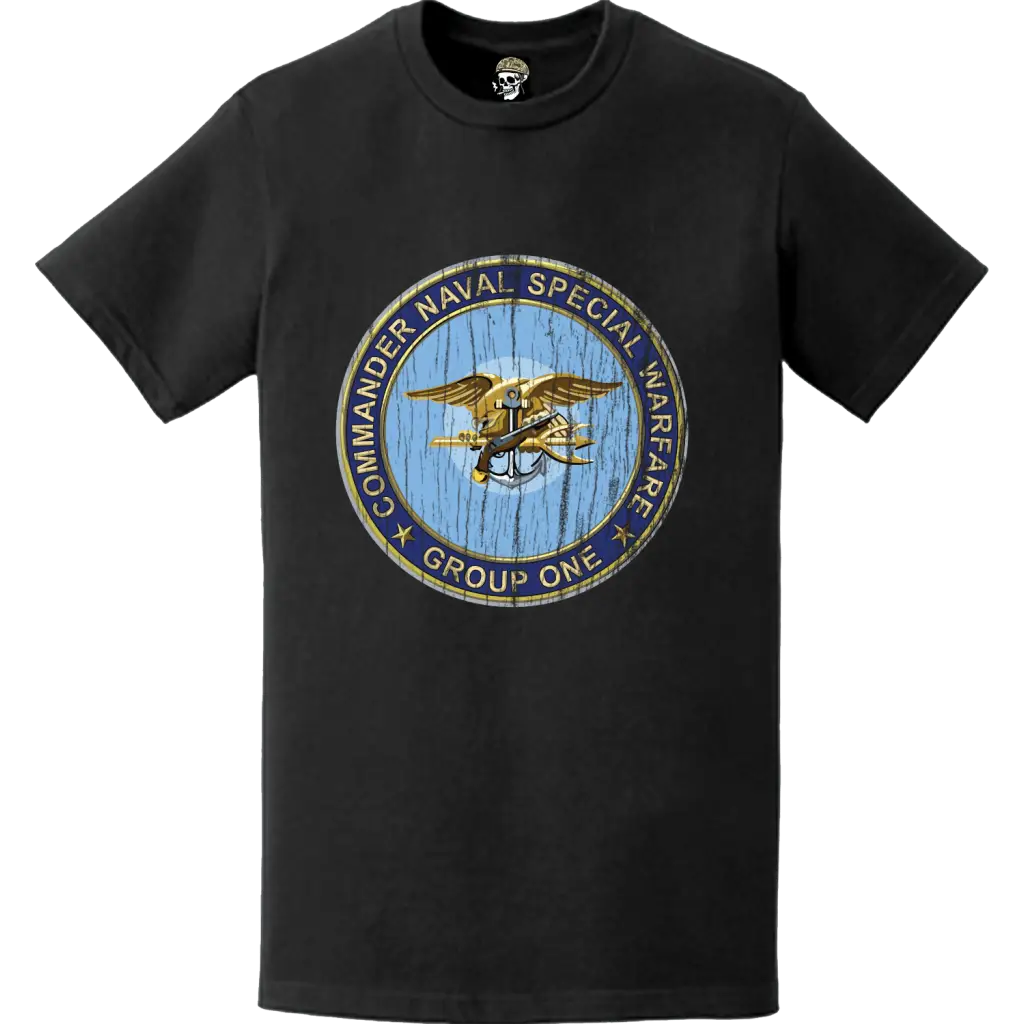 Distressed Naval Special Warfare Group 1 (NSWG-1) Logo Emblem T-Shirt Tactically Acquired   