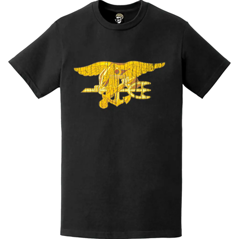 ダメージ加工 ネイビーシールズ トライデントロゴ エンブレム Tシャツ