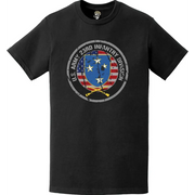 Distressed Patriotic 23rd Infantry Division American Flag Crest T-Shirt Tactically Acquired   