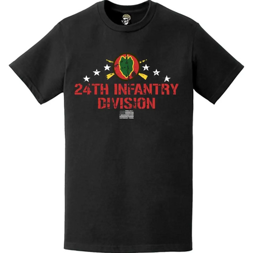 Distressed Patriotic 24th Infantry Division (24th ID) T-Shirt Tactically Acquired   