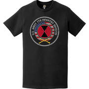 Distressed Patriotic 7th Infantry Division American Flag Crest T-Shirt Tactically Acquired   