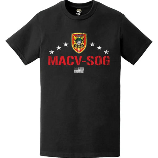 Distressed Patriotic MACV-SOG Vietnam T-Shirt Tactically Acquired   