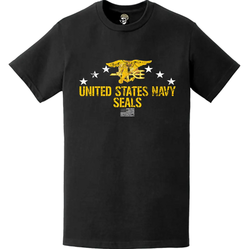 Distressed Patriotic U.S. Navy SEALs T-Shirt Tactically Acquired   