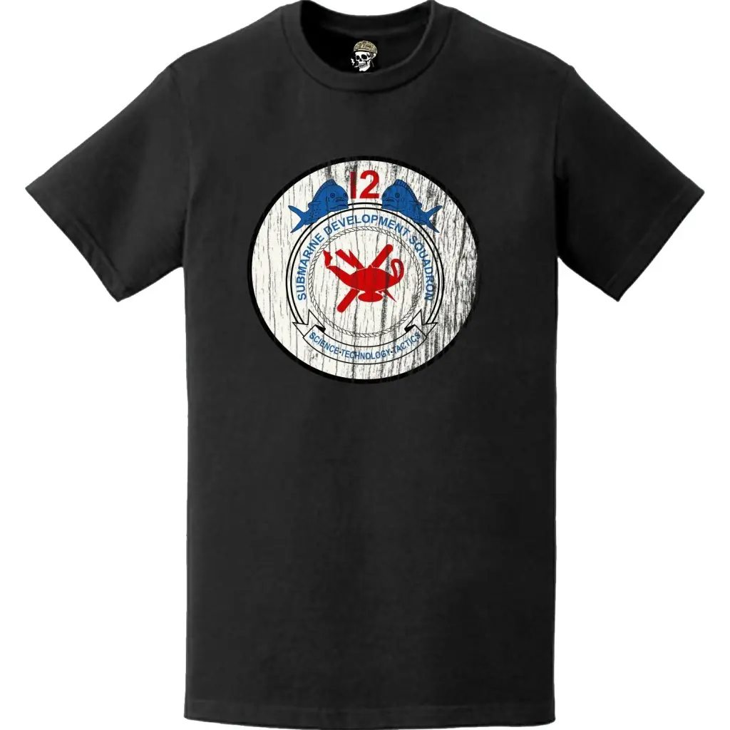 Distressed Submarine Development Squadron TWELVE (DEVRON-12) Logo T-Shirt Tactically Acquired   