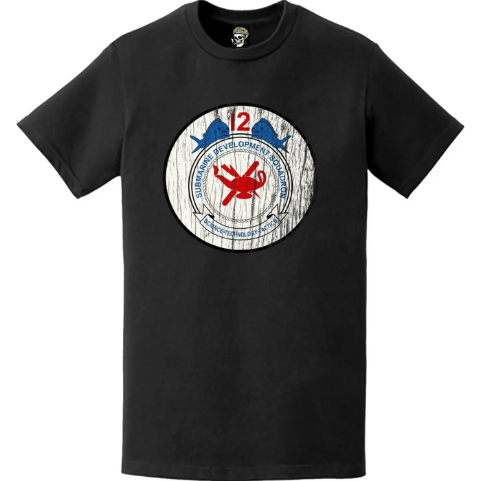 Distressed Submarine Development Squadron TWELVE (DEVRON-12) Logo T-Shirt Tactically Acquired   