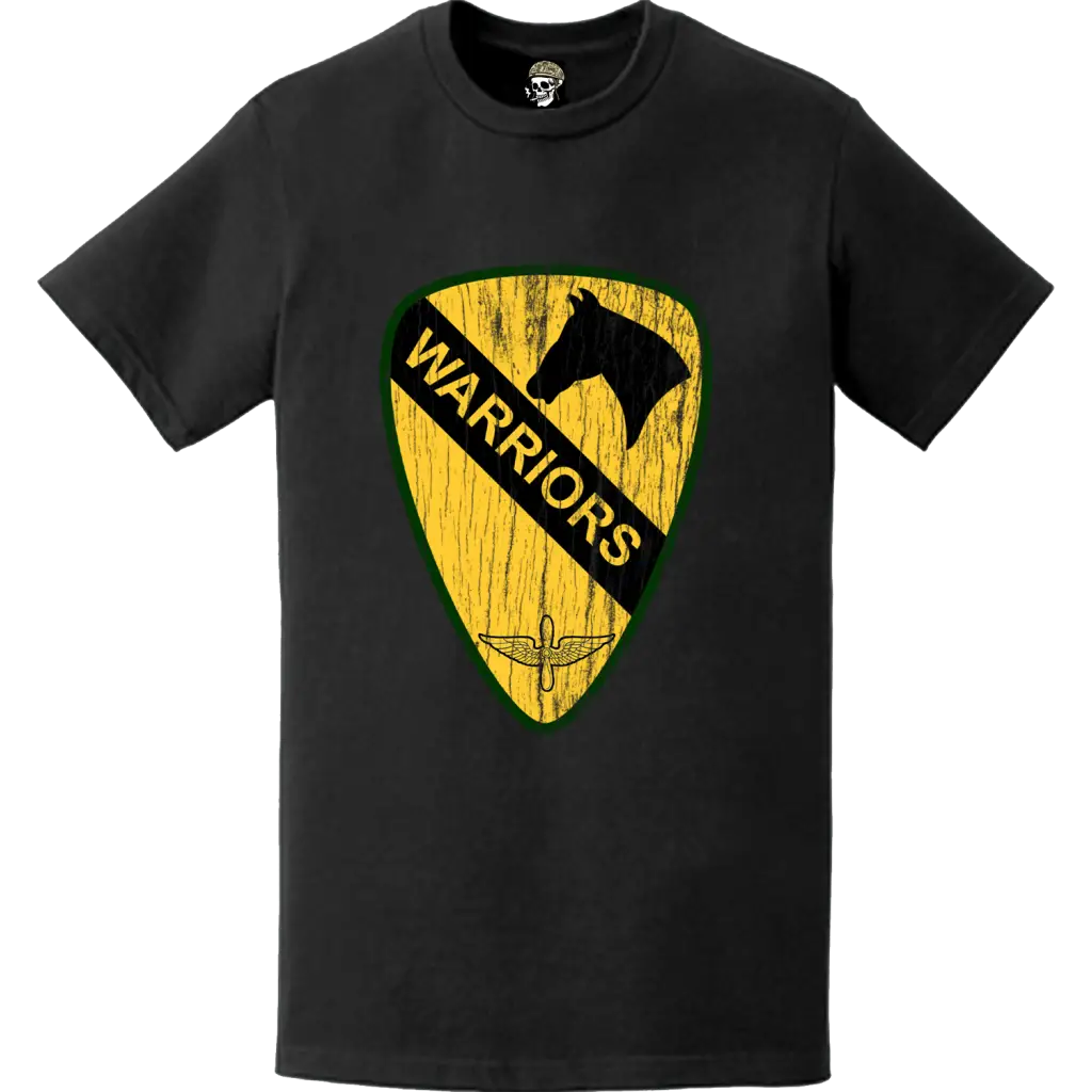 Distressed U.S. Army 1st Air Cavalry Brigade "Warriors" Logo Emblem T-Shirt Tactically Acquired   