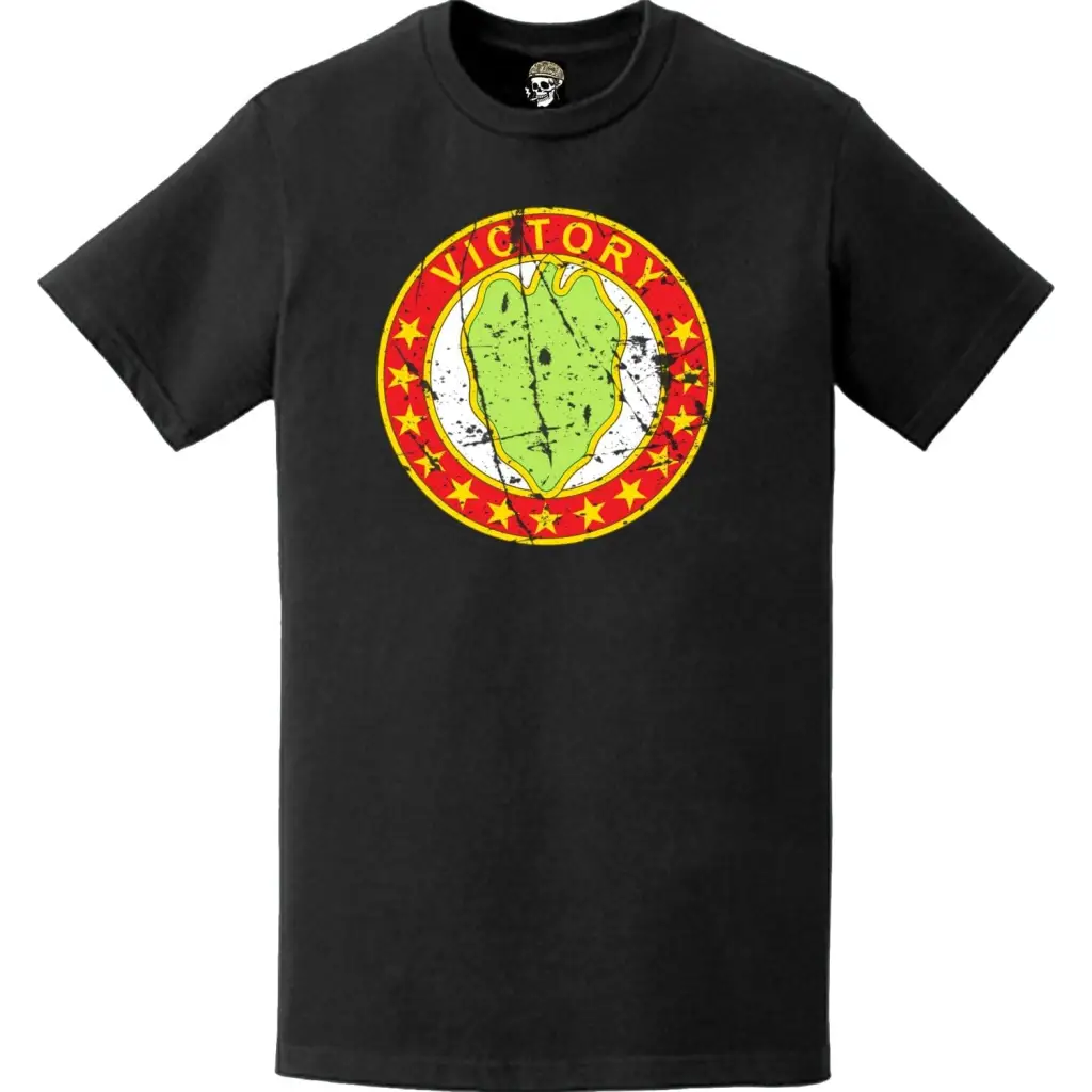 Distressed U.S. Army 24th Infantry Division (24th ID) DUI Logo T-Shirt Tactically Acquired   