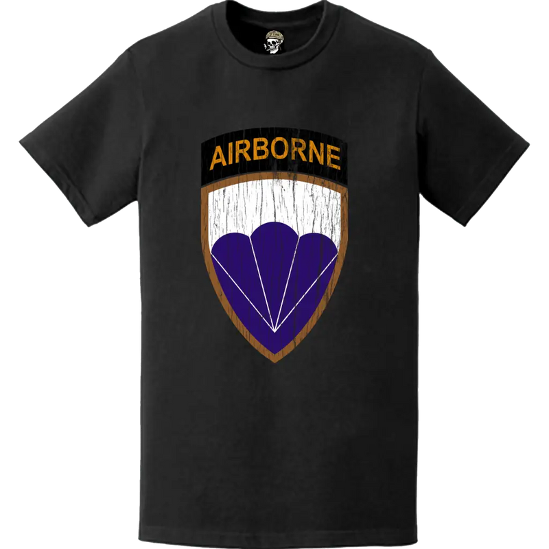 Distressed U.S. Army 6th Airborne Division Logo Emblem T-Shirt