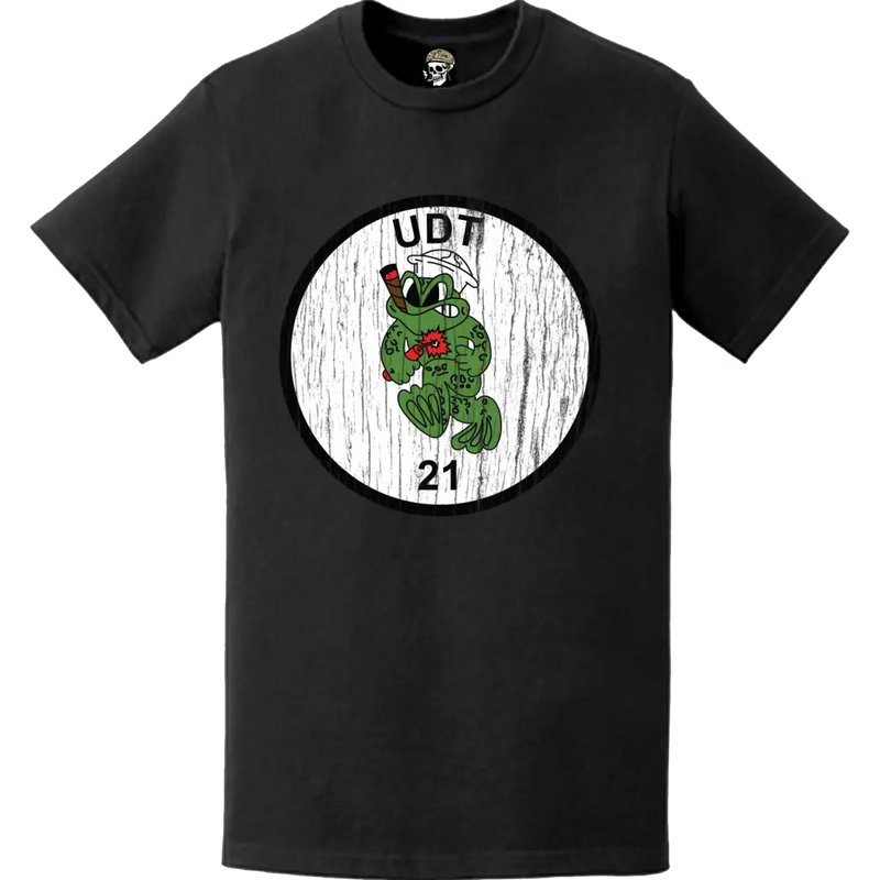 Distressed U.S. Navy UDT-21 Logo Emblem T-Shirt