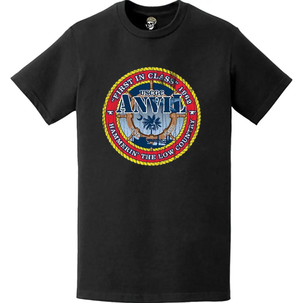 Distressed USCGC Anvil (WLIC-75301) Ship's Crest Emblem Logo T-Shirt Tactically Acquired   