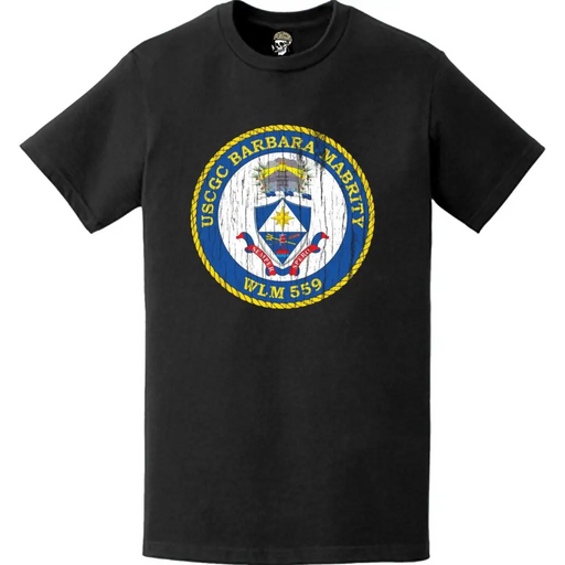 Distressed USCGC Barbara Mabrity (WLM-559) Ship's Crest Emblem Logo T-Shirt Tactically Acquired   