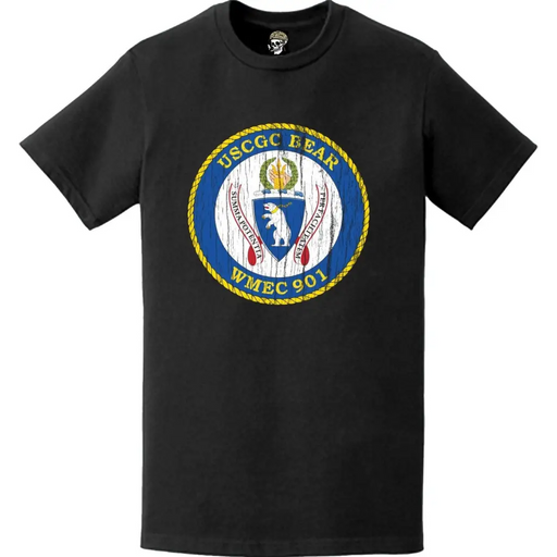 Distressed USCGC Bear (WMEC-901) Ship's Crest Emblem Logo T-Shirt Tactically Acquired   