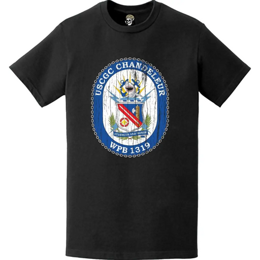 Distressed USCGC Chandeleur (WPB-1319) Ship's Crest Emblem Logo T-Shirt Tactically Acquired   