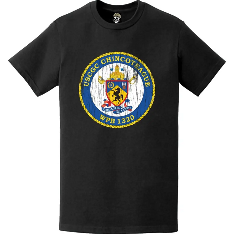 Distressed USCGC Chincoteague (WPB-1320) Ship's Crest Emblem Logo T-Shirt