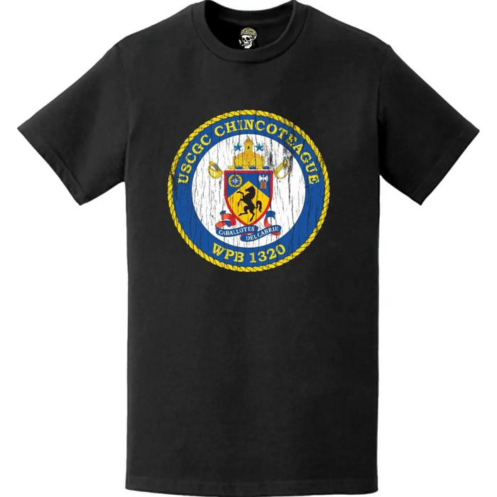 Distressed USCGC Chincoteague (WPB-1320) Ship's Crest Emblem Logo T-Shirt Tactically Acquired   