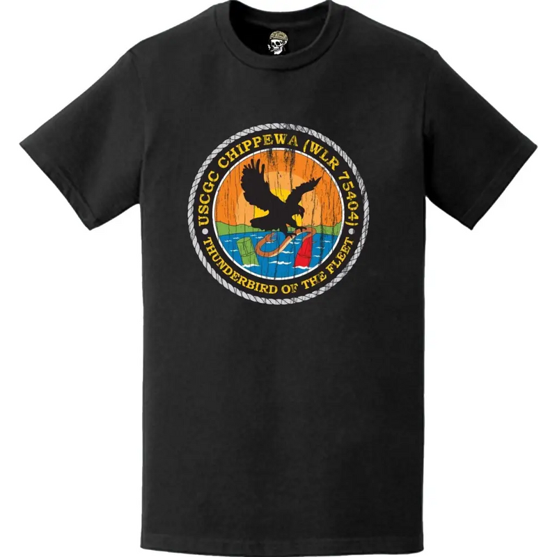Distressed USCGC Chippewa (WLR-75404) Ship's Crest Emblem Logo T-Shirt
