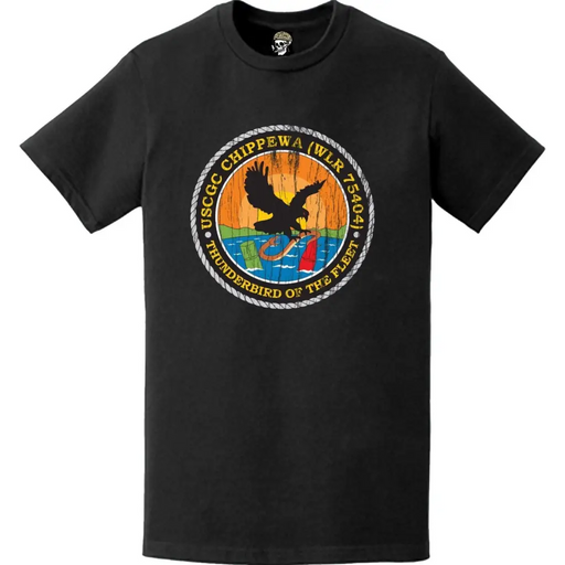 Distressed USCGC Chippewa (WLR-75404) Ship's Crest Emblem Logo T-Shirt Tactically Acquired   