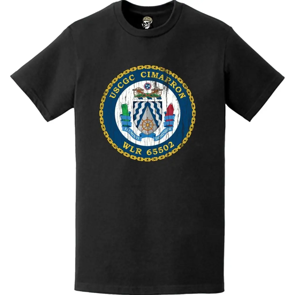 Distressed USCGC Cimarron (WLR-65502) Ship's Crest Emblem Logo T-Shirt Tactically Acquired   