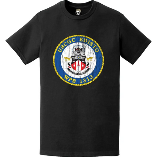 Distressed USCGC Edisto (WPB-1313) Ship's Crest Emblem Logo T-Shirt Tactically Acquired   