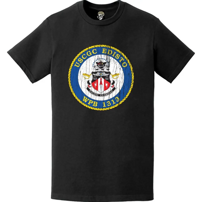 Distressed USCGC Edisto (WPB-1313) Ship's Crest Emblem Logo T-Shirt Tactically Acquired   