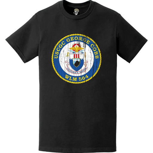 Distressed USCGC George Cobb (WLM-564) Ship's Crest Emblem Logo T-Shirt Tactically Acquired   