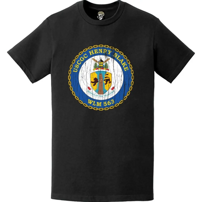 Distressed USCGC Henry Blake (WLM-563) Ship's Crest Emblem Logo T-Shirt Tactically Acquired   