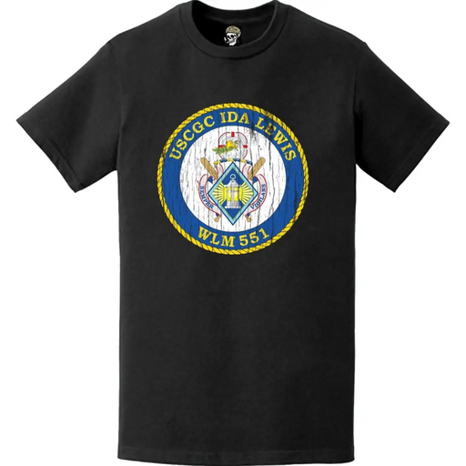 Distressed USCGC Ida Lewis (WLM-551) Ship's Crest Emblem Logo T-Shirt Tactically Acquired   