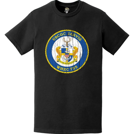 Distressed USCGC Jarvis (WHEC-725) Ship's Crest Emblem Logo T-Shirt Tactically Acquired   