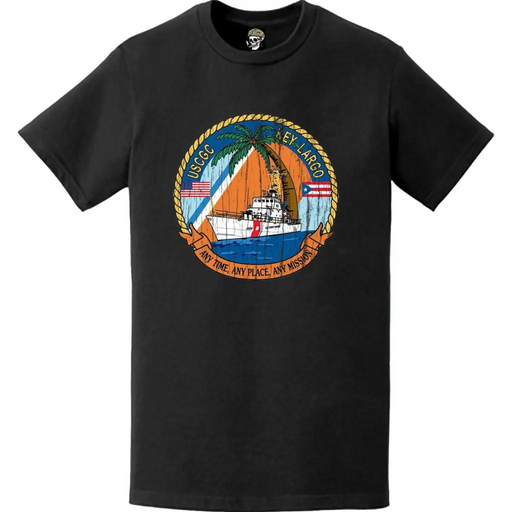 Distressed USCGC Key Largo (WPB-1324) Crest Emblem Logo T-Shirt Tactically Acquired   