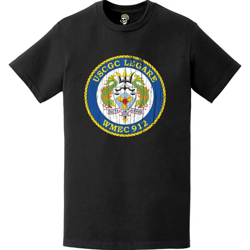 Distressed USCGC Legare (WMEC-912) Ship's Crest Emblem Logo T-Shirt Tactically Acquired   