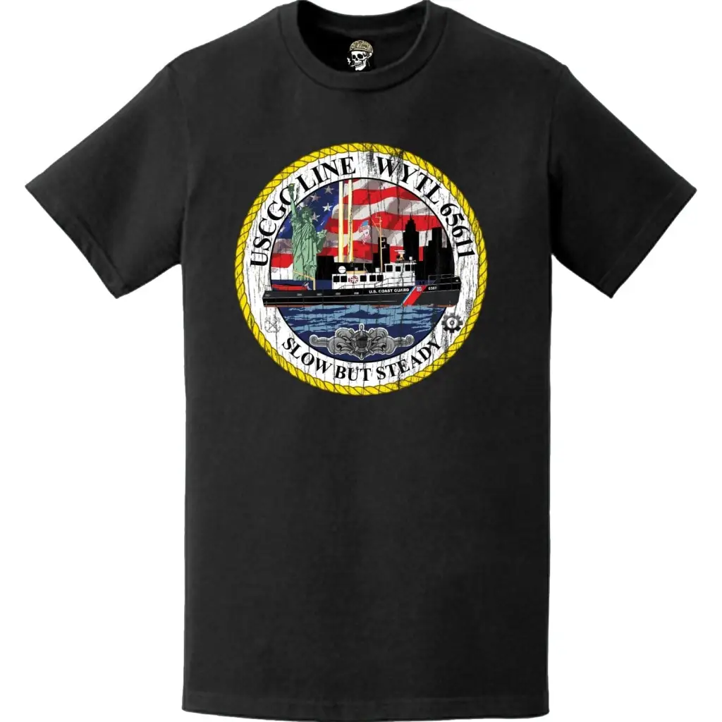 Distressed USCGC Line (WYTL-65611) Ship's Crest Emblem Logo T-Shirt Tactically Acquired   
